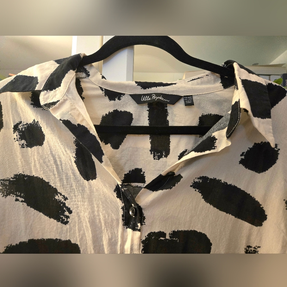 ✨️HOST PICK✨️ 100% Cotton Abstract Print Button Down Dress by Ulla Popken - Picture 6 of 15